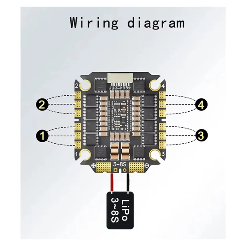 

【Электронные аксессуары】AA08-3065AM32 3-8S FPV 4-в-1 ESC 32 бит 65A 3065 V2 AM32 4-в-1 ESC Cross-Country ESC