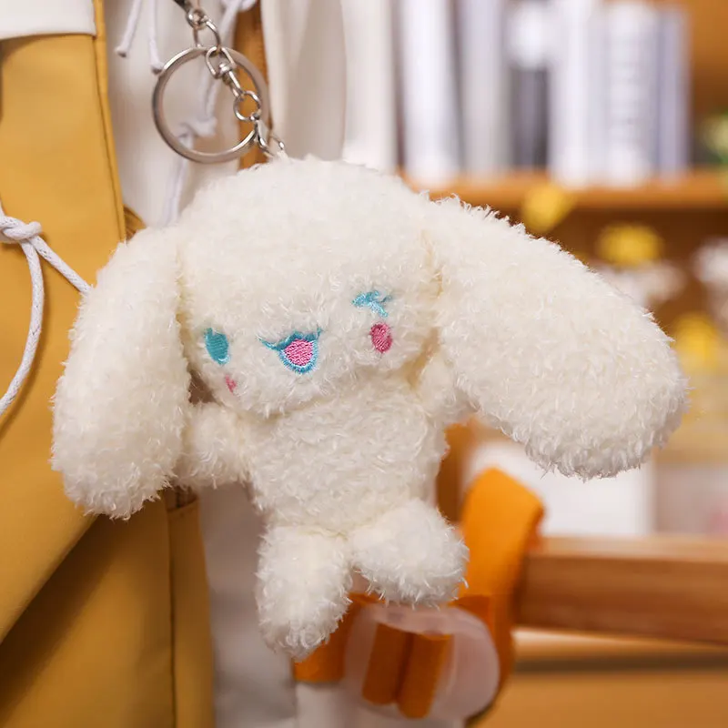 MINISO Cinnamoroll Yugui Dog Keychain Pendant Doll Key Ring School Bag Car Keyring Hanging Ornament Anime Kid Collection 10cm