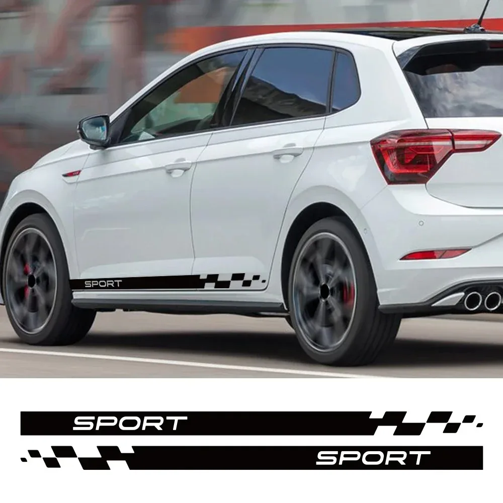 

Car Door Side Sticker for Volkswagen VW Tiguan Golf Passat Polo ID.4 Skoda Racing Sport Decor Decal Vinyl Waterproof Decoration