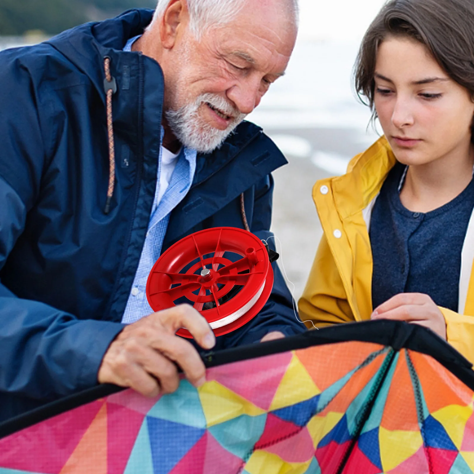 2 قطعة بكرة طائرة ورقية 200 متر سلسلة بكرة مقبض اللفاف قبضة خط المجلس للخارجية تحلق طائرة ورقية الرياضة أداة ملحق الاطفال الكبار المبتدئين #1