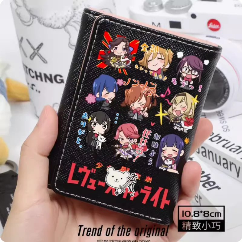 Anime Revue Starlight dompet modis dompet PU pengait kartu tas uang Cosplay hadiah B671