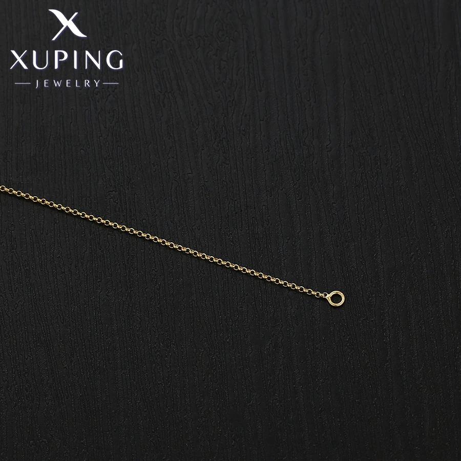 Xuping Jewelry New Arrival Promotion 44cm Trendy Simple Light Gold Color Chain for Pendant Necklace for Women Gift X000716213