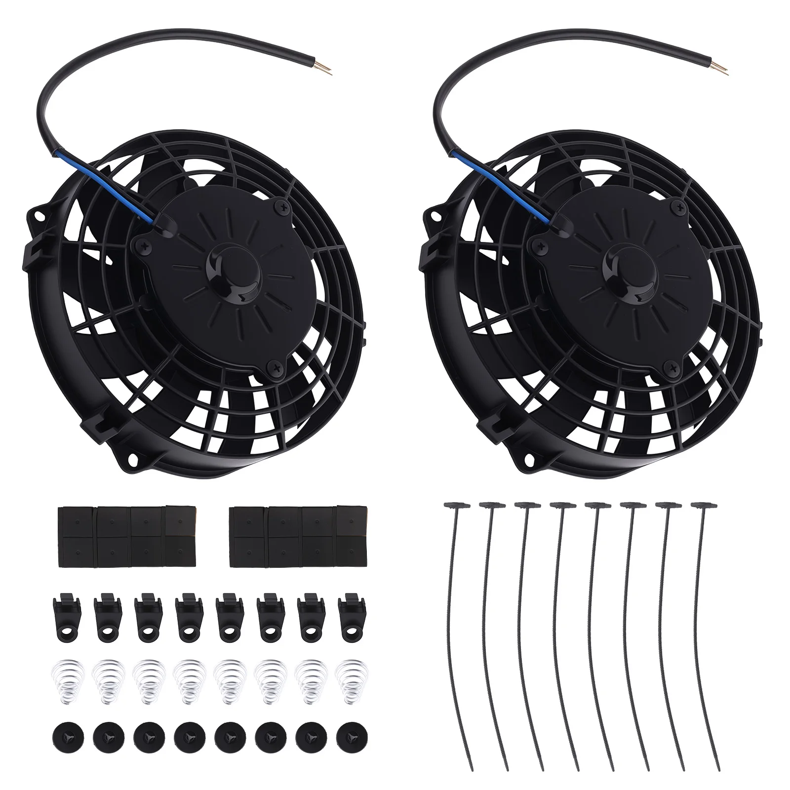 

2X 7" Performance Electric Fan for Universal Application 800CFM Black