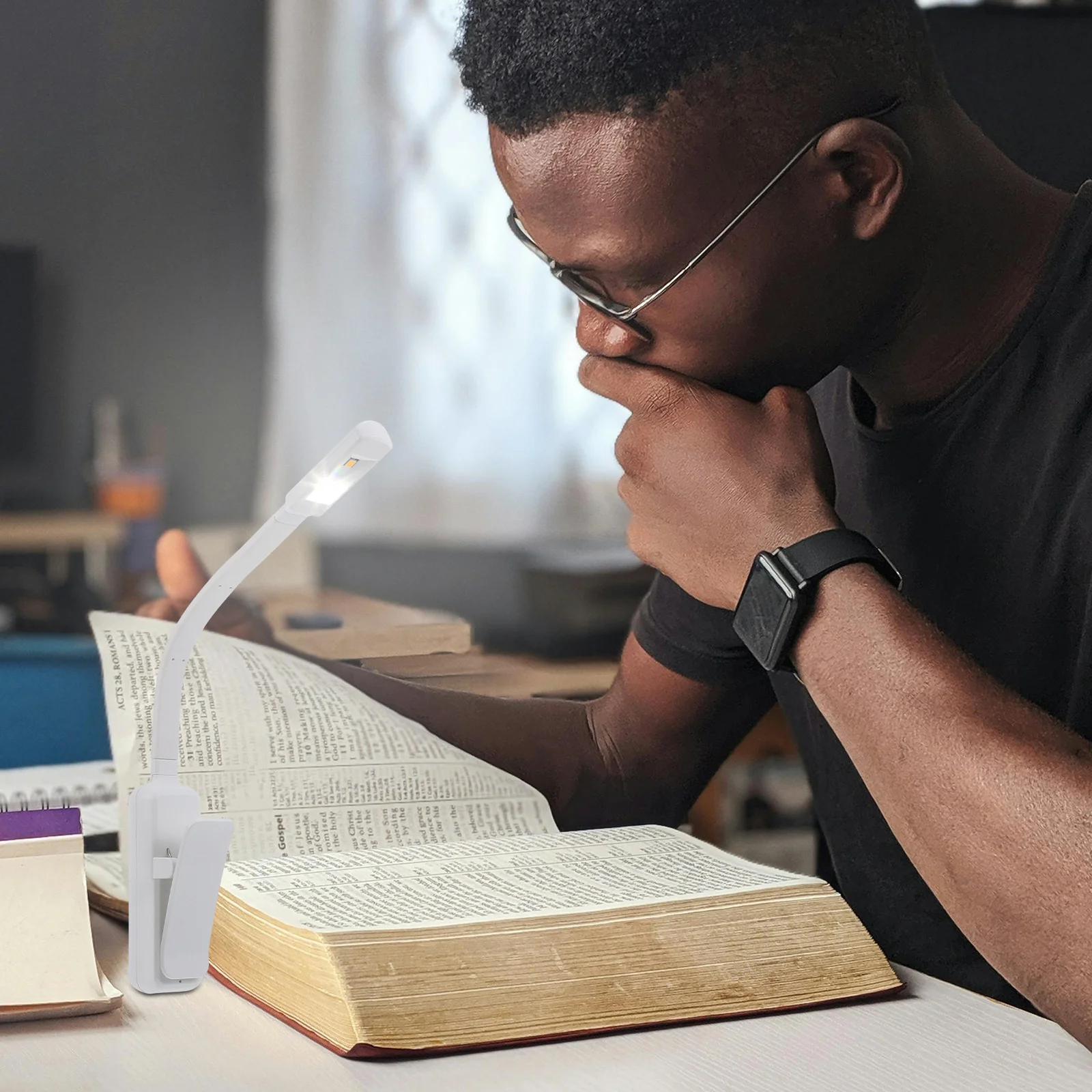 

Portable Rechargeable LED Book Light Clip on Reading Lamp for Bed Travel Studying Eye Care Reading Light Book Lamp