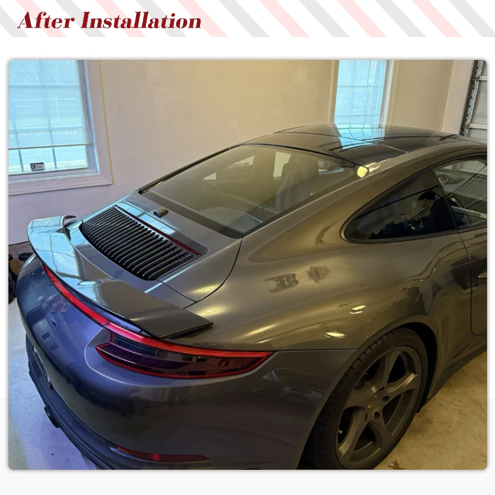 Prepreg DRY CARBON Rear Trunk Racing Spoiler Boot Wing For Porsche 911 991 Carrera 4 GTS 2012-2018 Car Rear Trunk Wing Lip