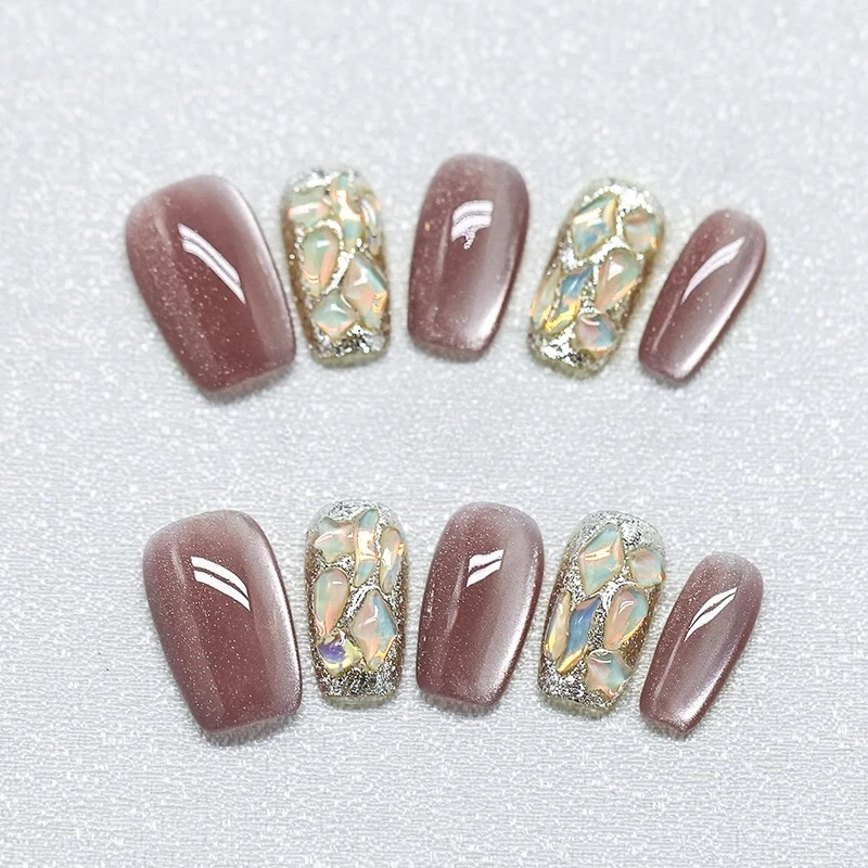 

High-end Light Luxury Flashing Handmade Wearable Nail Patches