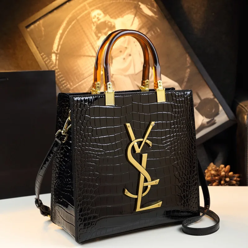 

Высококачественная легкая роскошная сумка, новая осенне-зимняя модная большая сумка, женская сумка через плечо с крокодиловым принтом на одно плечо