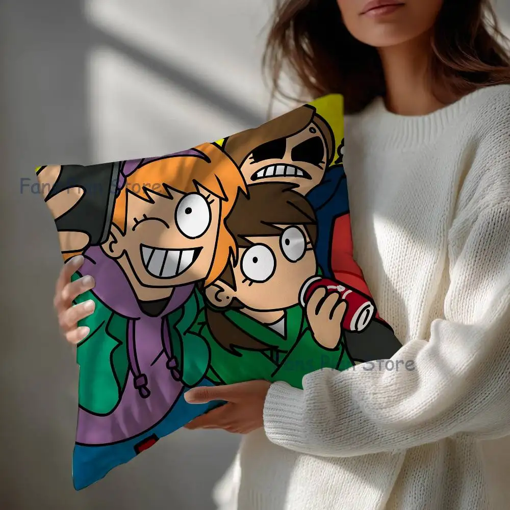 Anime E-Eddsworld Anime Celebrity Merchandise All-Match Printed Pillow Case Sofa Car Office Room Decoration Protector