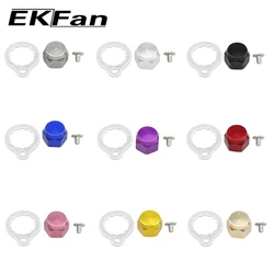 EKfan M8 DAI M7 SHI Left / Right Hand Nut With 16MM silver Lock Washers And Screws For Baitcasting Fishing Reel DIY Parts