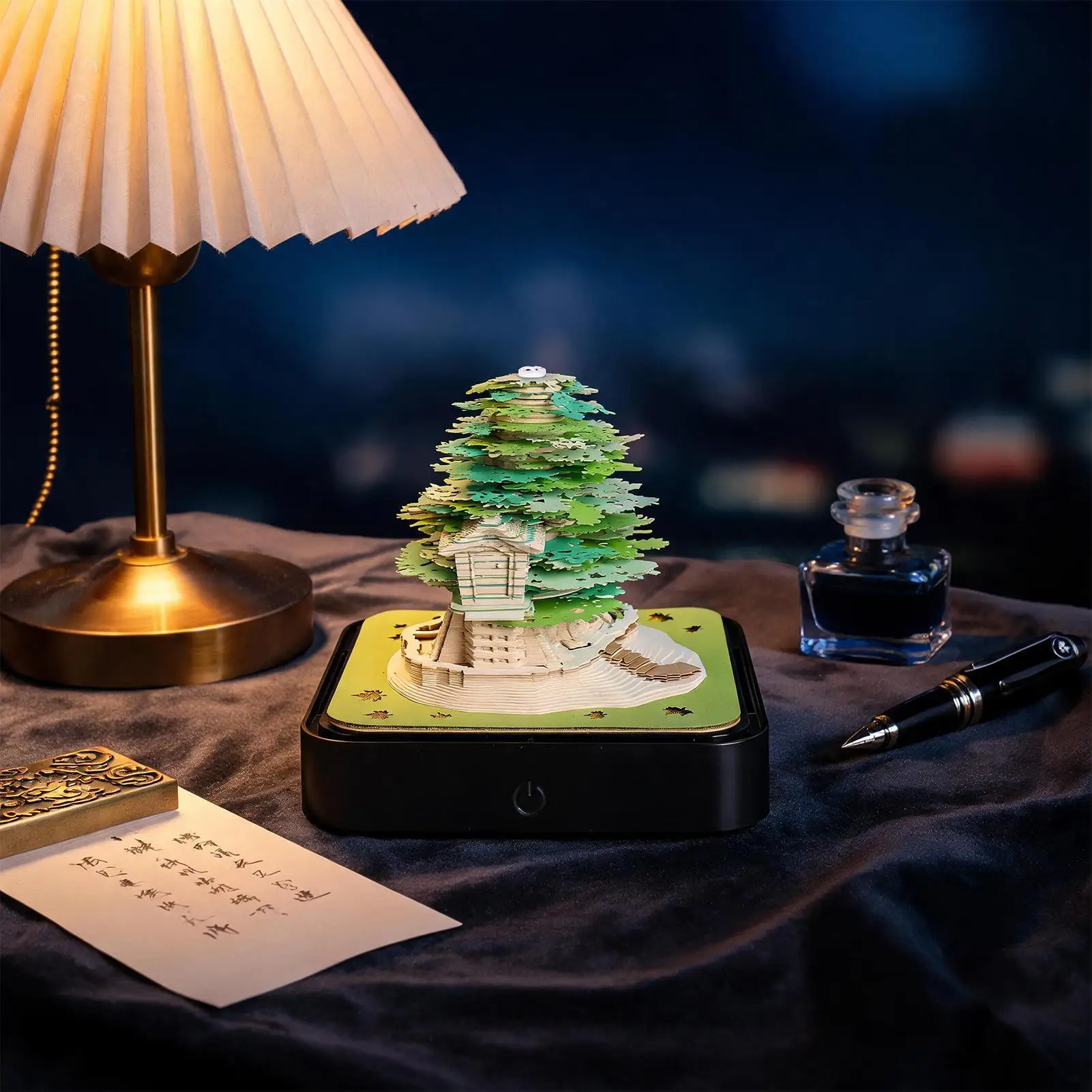 calendario-3d-a-strappo-con-design-artistico-albero-e-casa-ornamento-da-scrivania-con-copertura-antipolvere-trasparente-scultura-calendario-a-strappo-in-carta