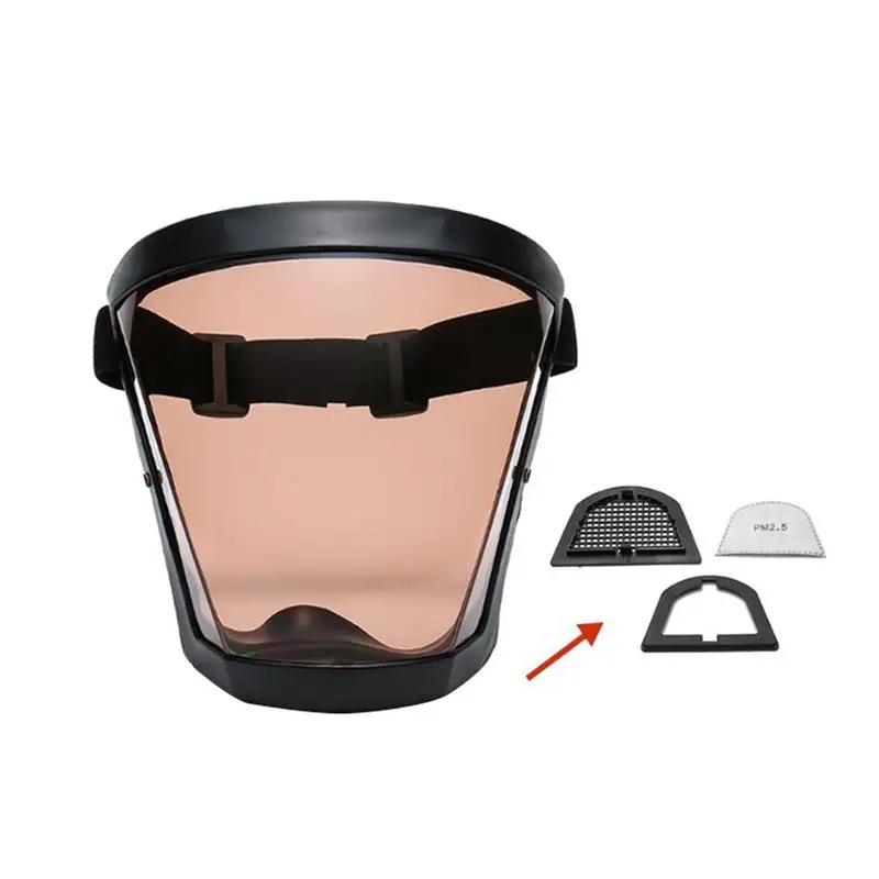 Full-cover Anti-drroplets Face Shield Anti-fog Protective Full Face Shield With Ventilation Hole High Elastic Anti-drroplets