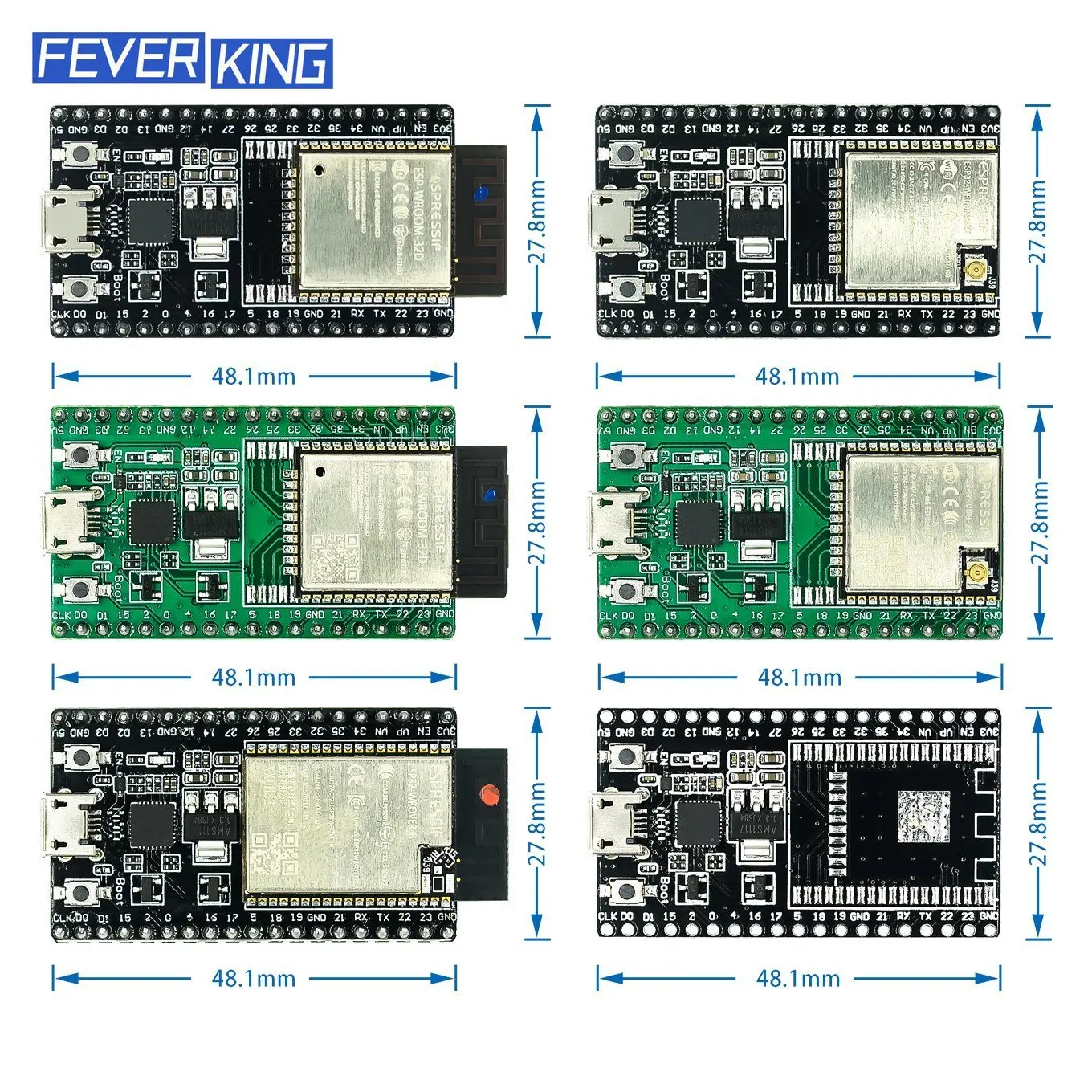 ESP-WROOM-32D ESP-WROOM-32U ESP32-DevKitC Development Board Wifi + Bluetooth Iot NodeMCU-32 ESP32