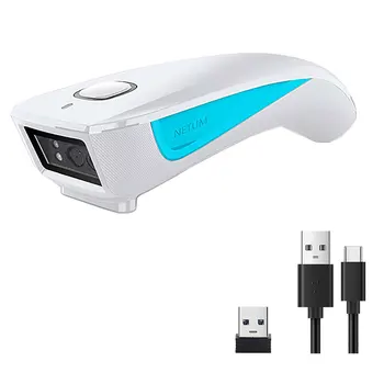NETUM C850 Bluetooth 2D Barcode Scanner Pocket Wireless QR Reader Data Matrix PDF417 IOS Android Windows