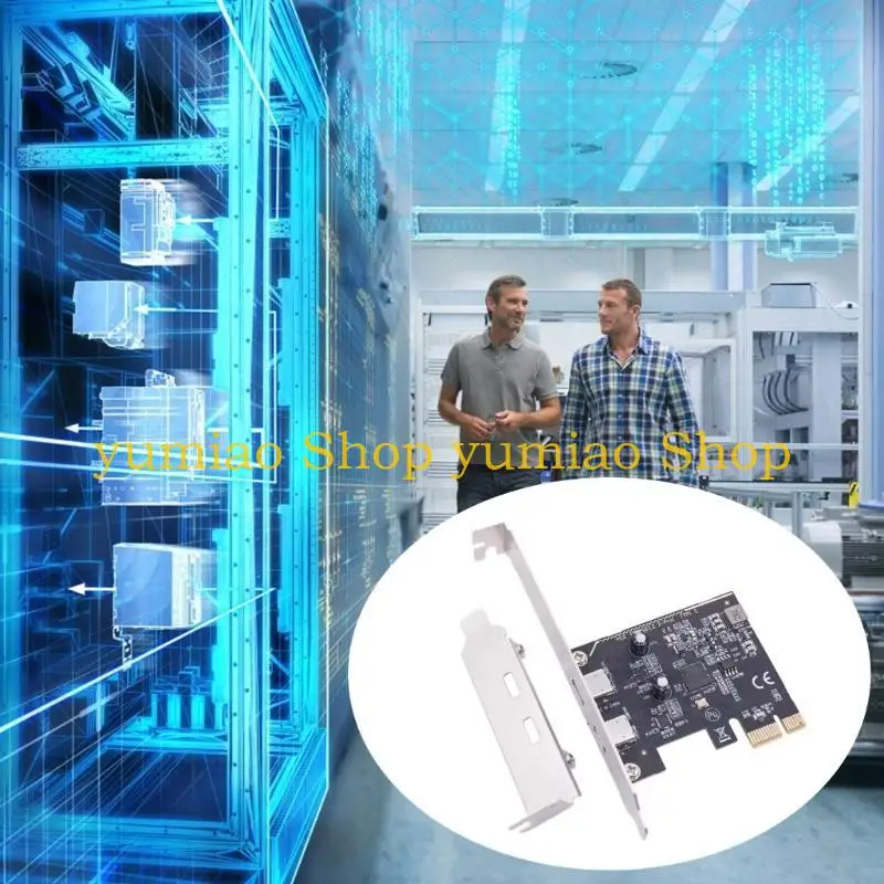 

587B USB 3.2 Gen1 Extension Card PCIe PCIE до 2 порта USB C Adapter Card Card ASM1042 Чип для настольного ПК