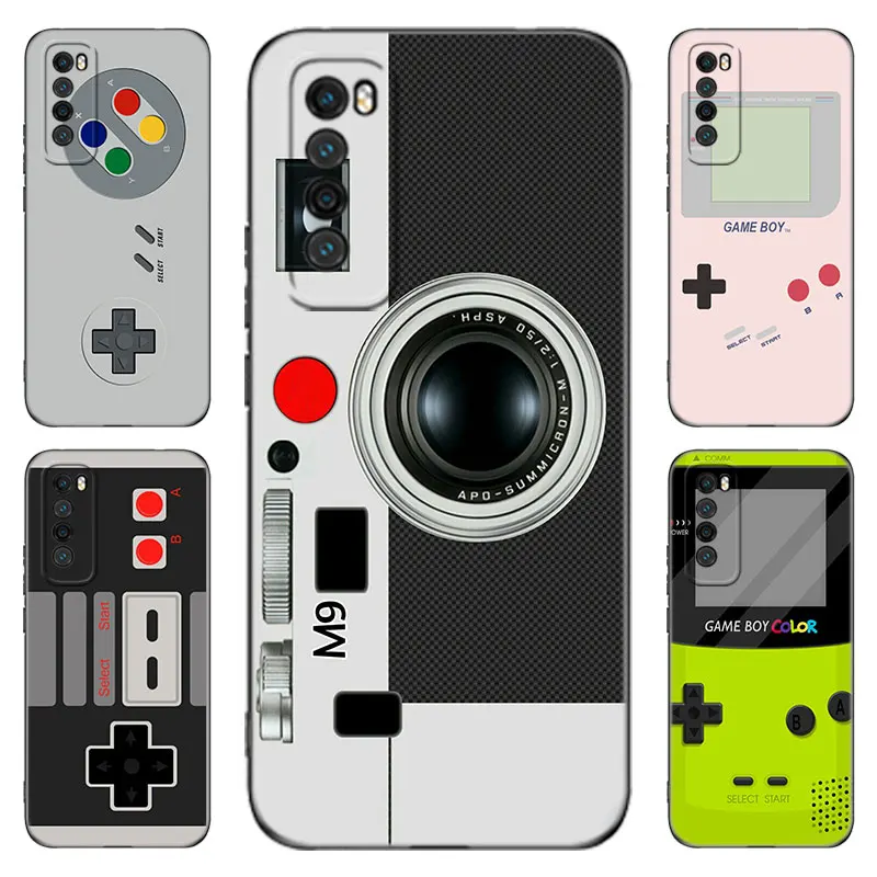 Gameboy Boy Game Black Silicone Phone Case For Huawei Nova 12 11 Ultra 10 9 SE Pro 12i 11i 11E Y60 Y61 Y70 Plus Y71 Y72 Y90 Y91