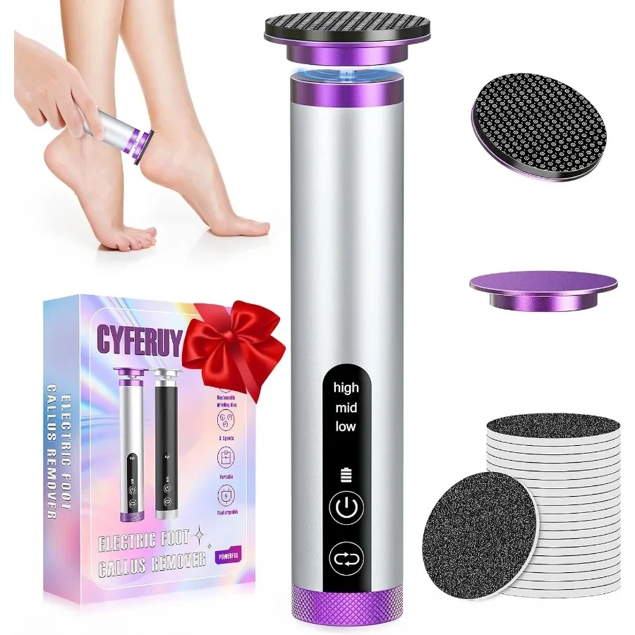 

Перезаряжаемое электрическое средство для удаления мозолей на ногах с наностеклянной головкой и модернизированным мощным металлическим мотор-редуктором для ежедневного ухода за ногами в семье