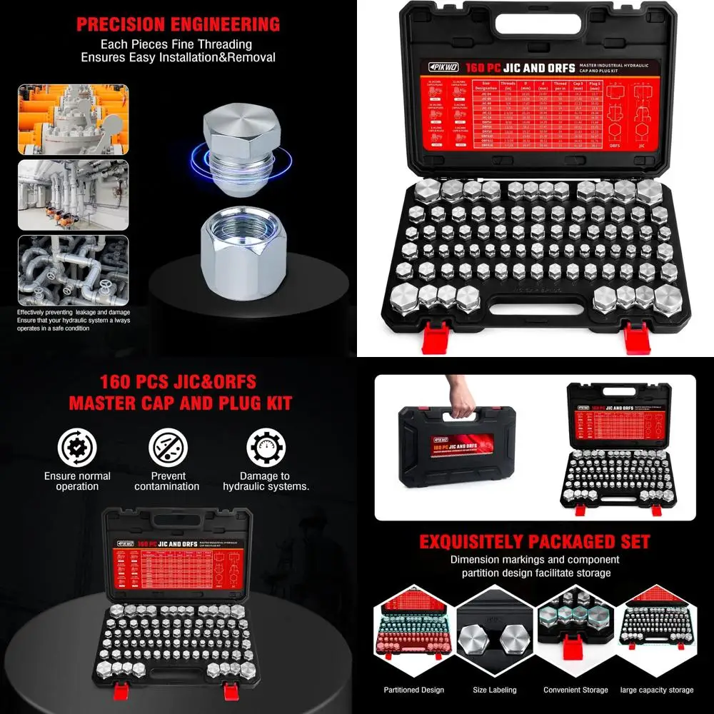 

Комплект промышленных гидравлических фитингов, прецизионная резьба, размеры 4-16