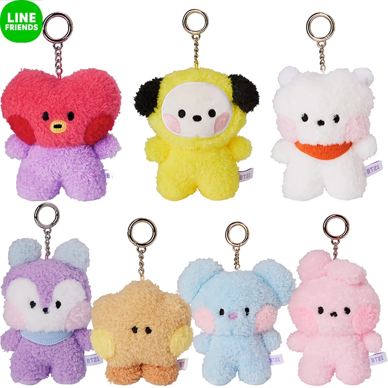 Line Friends Anime   Doll Toys Kawaii Cooky Koya Chimmy Shooky Minini Standing Stuffed Keychain Valentine Day Gifts Toy