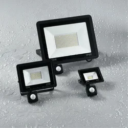 Reflector LED con Sensor de movimiento PIR, lámpara impermeable IP66 de 100W, 50W, 30W, 20W, CA de 220V, para exteriores, jardín, calle, foco para pared al aire libre