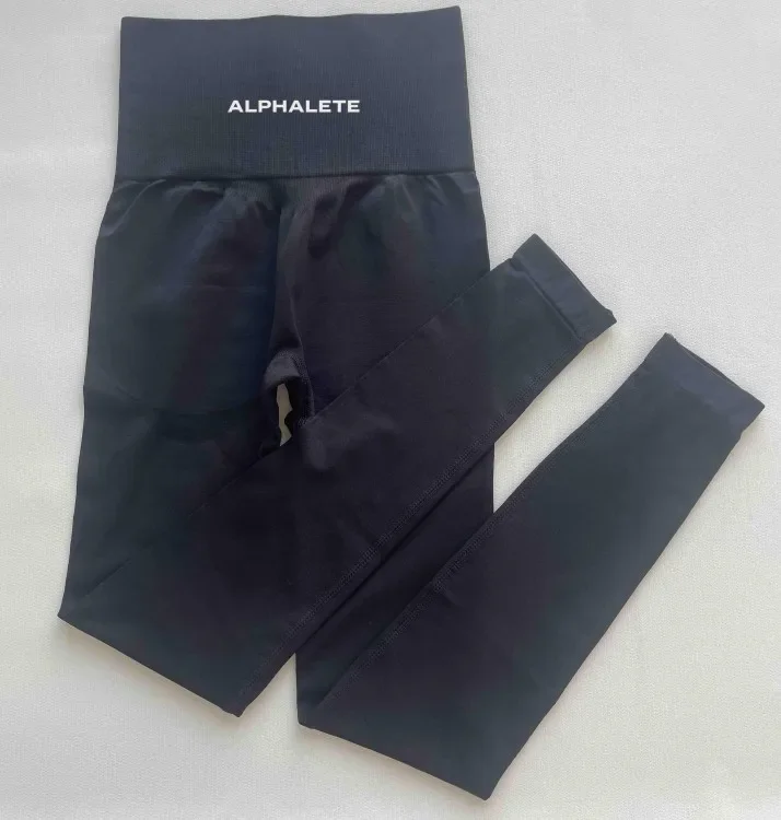 

ALPHALETE женские леггинсы, бесшовные штаны для йоги с высокой талией, спортивные леггинсы для фитнеса, тренажерный зал, колготки для бега, тренировок