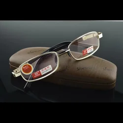 Gafas De Lectura natural crystal With Box Gold Antireflection Men Women Reading Glasses +1 +1.5 +2 +2.5 +3 +3.5 +4