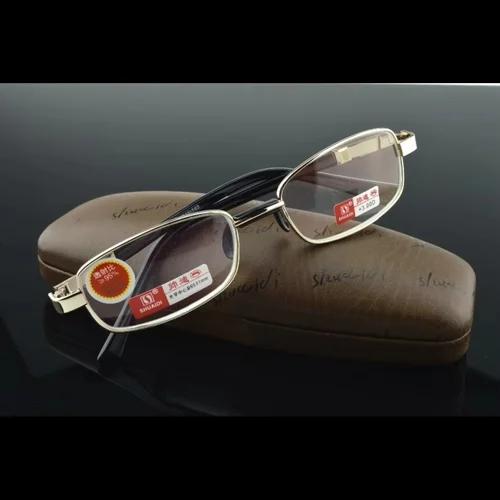 Gafas De Lectura cristal natural con caja dorada antirreflectante hombres mujeres Gafas De Lectura + 1 + 1,5 + 2 + 2,5 + 3 + 3,5 + 4