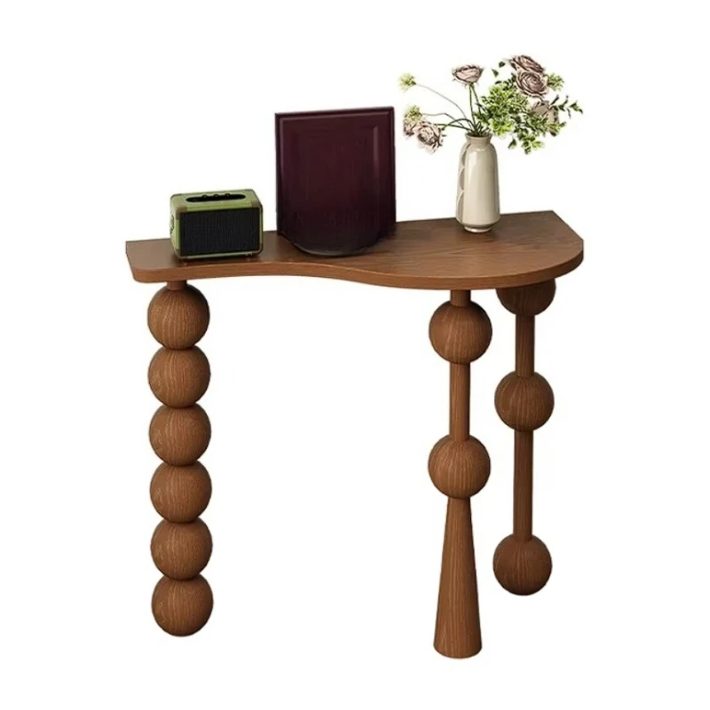 Vintage style home furniture irregular top wooden porch table, suitable for foyer corridor living room