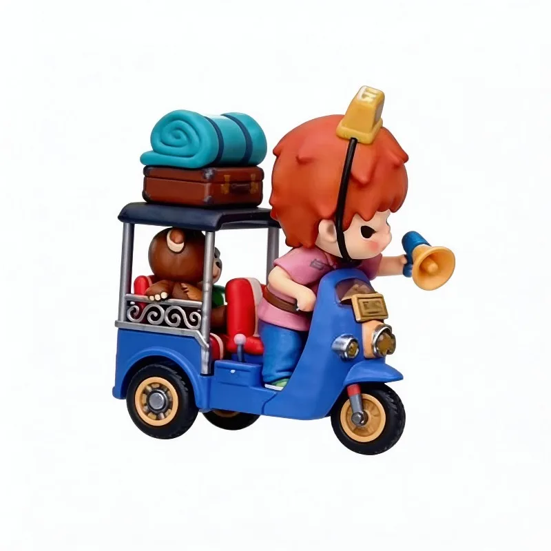 

Фигурка водителя тук-тук POPMART Hirono, лимитированная серия для зарубежных рынков, модная коллекционная игрушка, креативный сюрприз, праздничный подарок, украшение