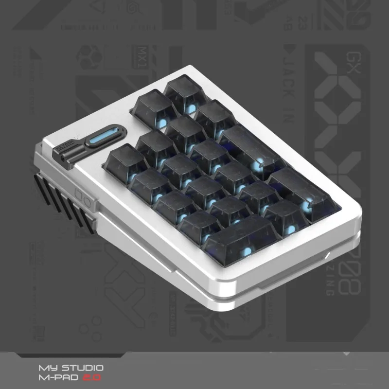 One Hand Keyboard Kit Customized Gaming Esport Tri Mode M-Pad Aluminum/PC Shell Ergonomic for Mechanical Keyboard Accessories