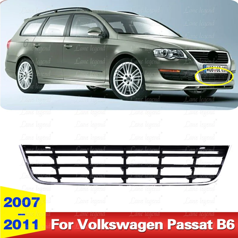 Factory supply  Auto Replacement Front Hood Bumper Grille Racing Grill for VW Passat B6 2007 2008 2009 2010 2011