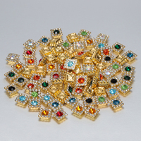 100pcs 10mm Square Rhinestone Convex Beads for DIY Needle Live DIY Clothing Hair Accessories And Bead Accessories
