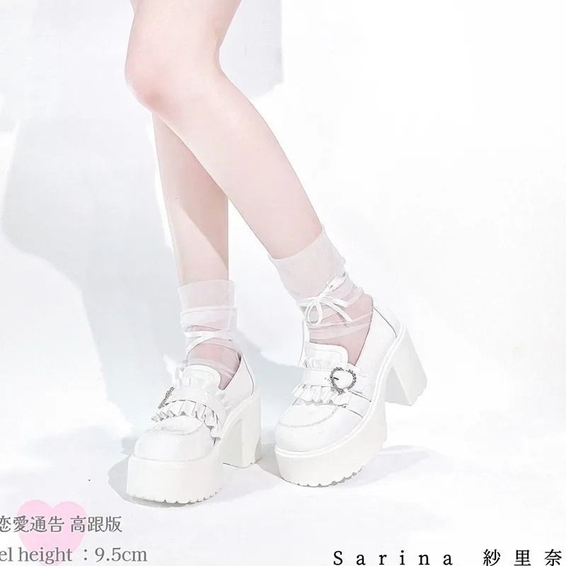 Japanse retro Mary Jane lederen schoenen met dikke zolen dames punk lolita schoenen modieuze all-match loafers casual cosplay schoenen