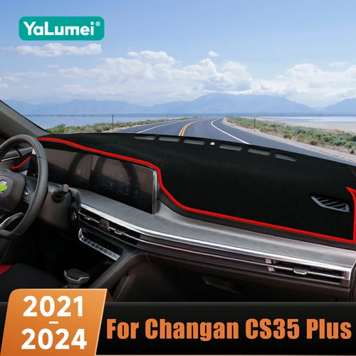 Para Changan CS35 Plus 2021 2022 2023 2024 cubierta del salpicadero del coche evitar almohadilla de luz parasol alfombras Anti-UV accesorios de alfombrilla antideslizante