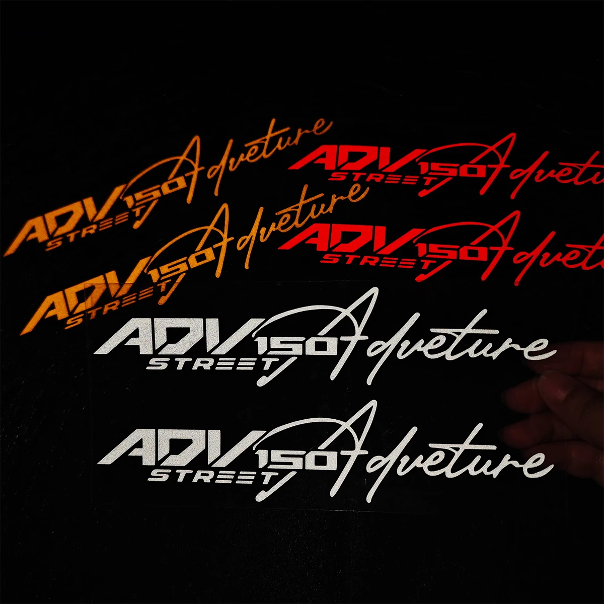 For Honda ADV 150 adv 150 1 Pair Adventure Reflective Motorcycle Stickers Moto Scooter Head Body Windshield Decal Accessories