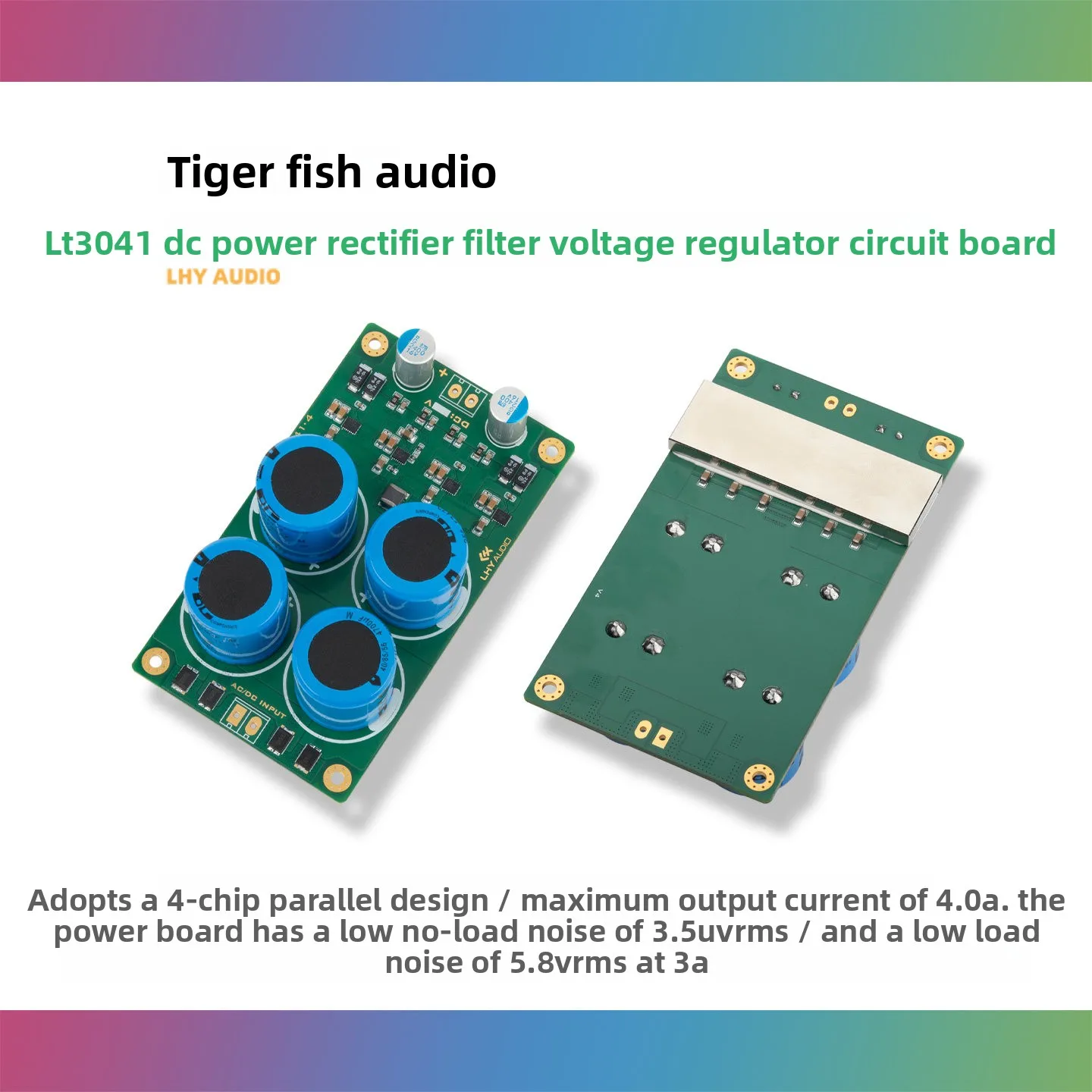 CHN 2027-LHYAudio-LT3041x4 Chip Parallel Low Ripple Noise Low Dropout High Current DC Linear Power Supply Regulator Plate
