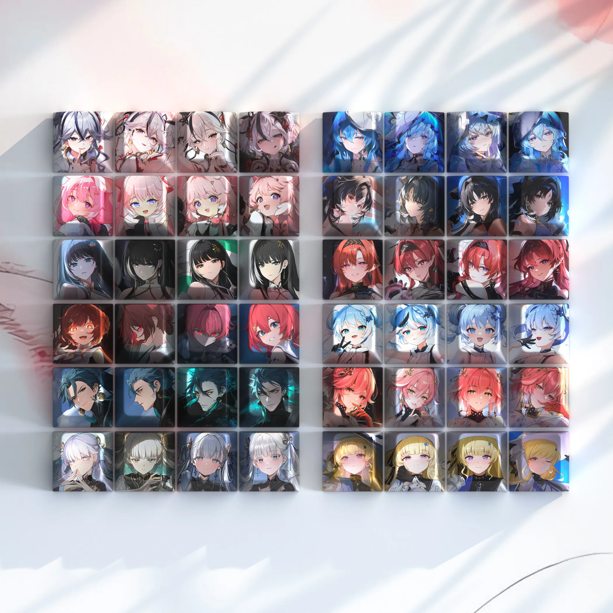 MAIMOOO Wuthering Waves Keycaps 4 Keys Cherry Profile R4 PBT Custom Cartoon Anime Keycap for DIY Mechanical Gaming Keyboard