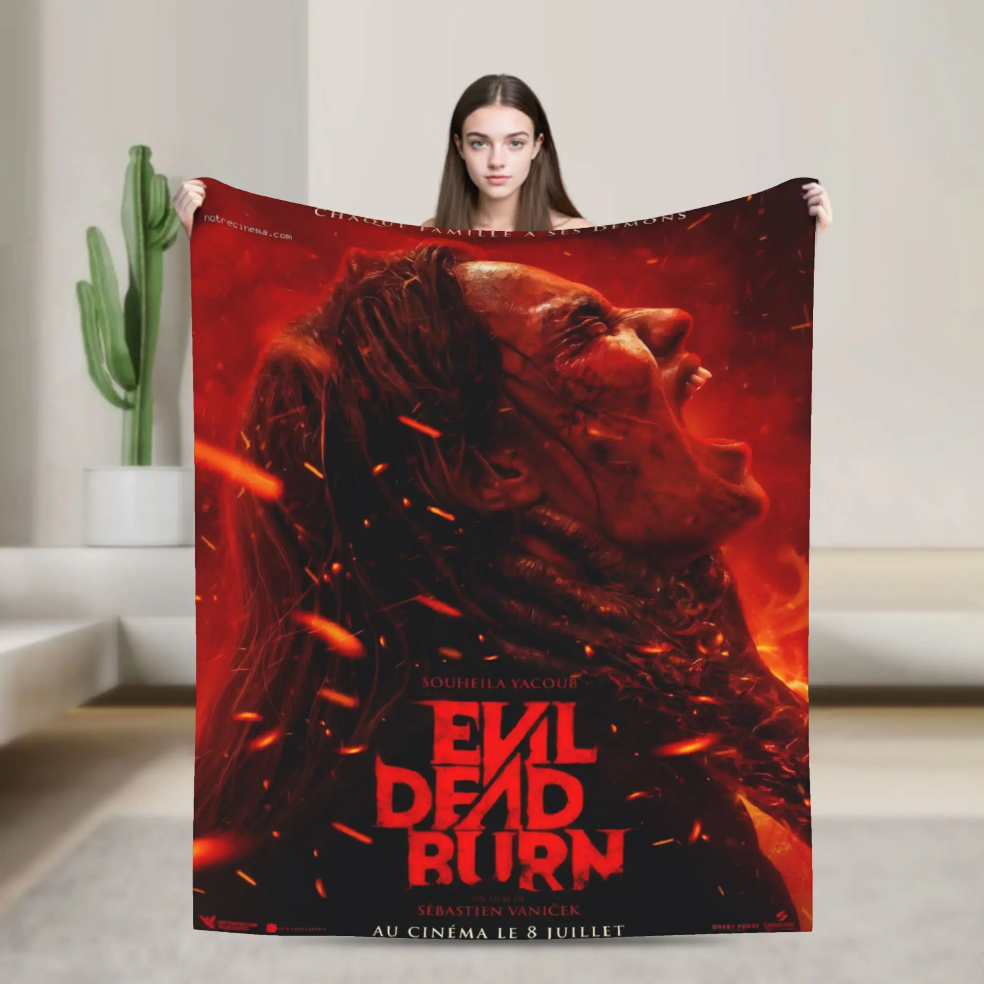 Evil Dead Burn Throw Blanket for Couch  Fuzzy Soft Plush Blanket 50x60 Inch Multi-size Bedspread for All Seasons