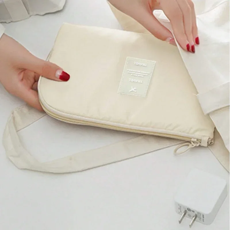 حقيبة تخزين مستحضرات التجميل المحمولة للنساء ، منظم السفر ، علبة شحن سماعة ، منتج رقمي ، كابل بيانات