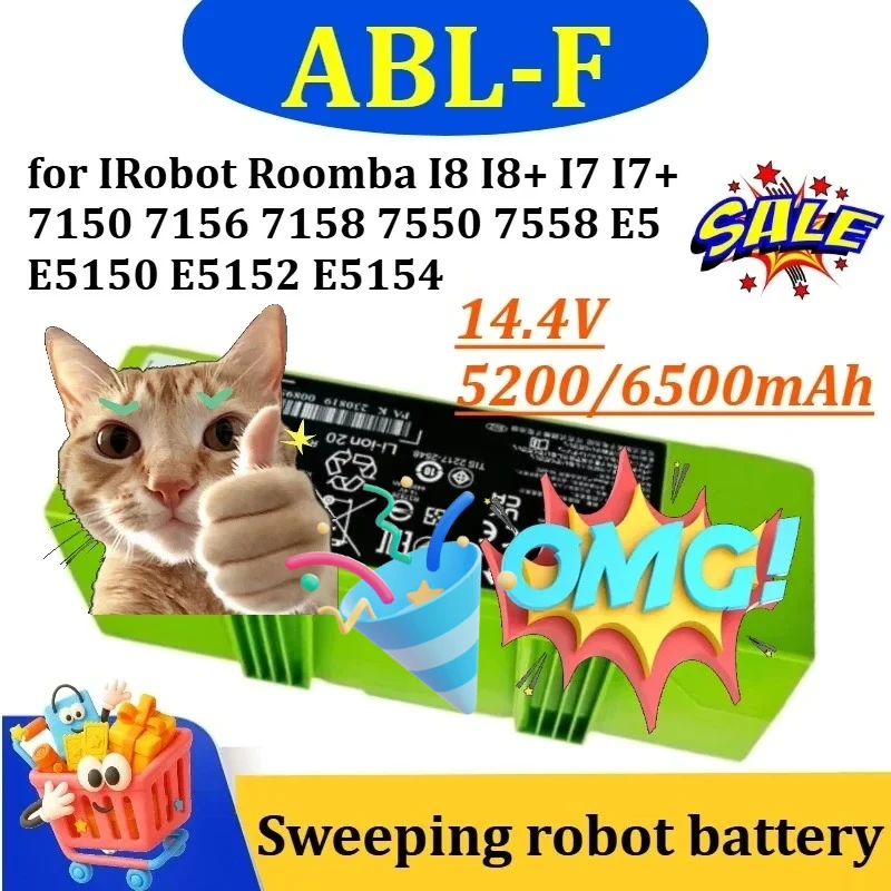 ABL-F Cleaner Battery for iRobot Roomba i3 i3+ i4 i4+ 4150 4550 4552 i8 i8+ i8550 E5 5150 E5150 E5154 E5158 E6 6198 J7 J7+ 7550