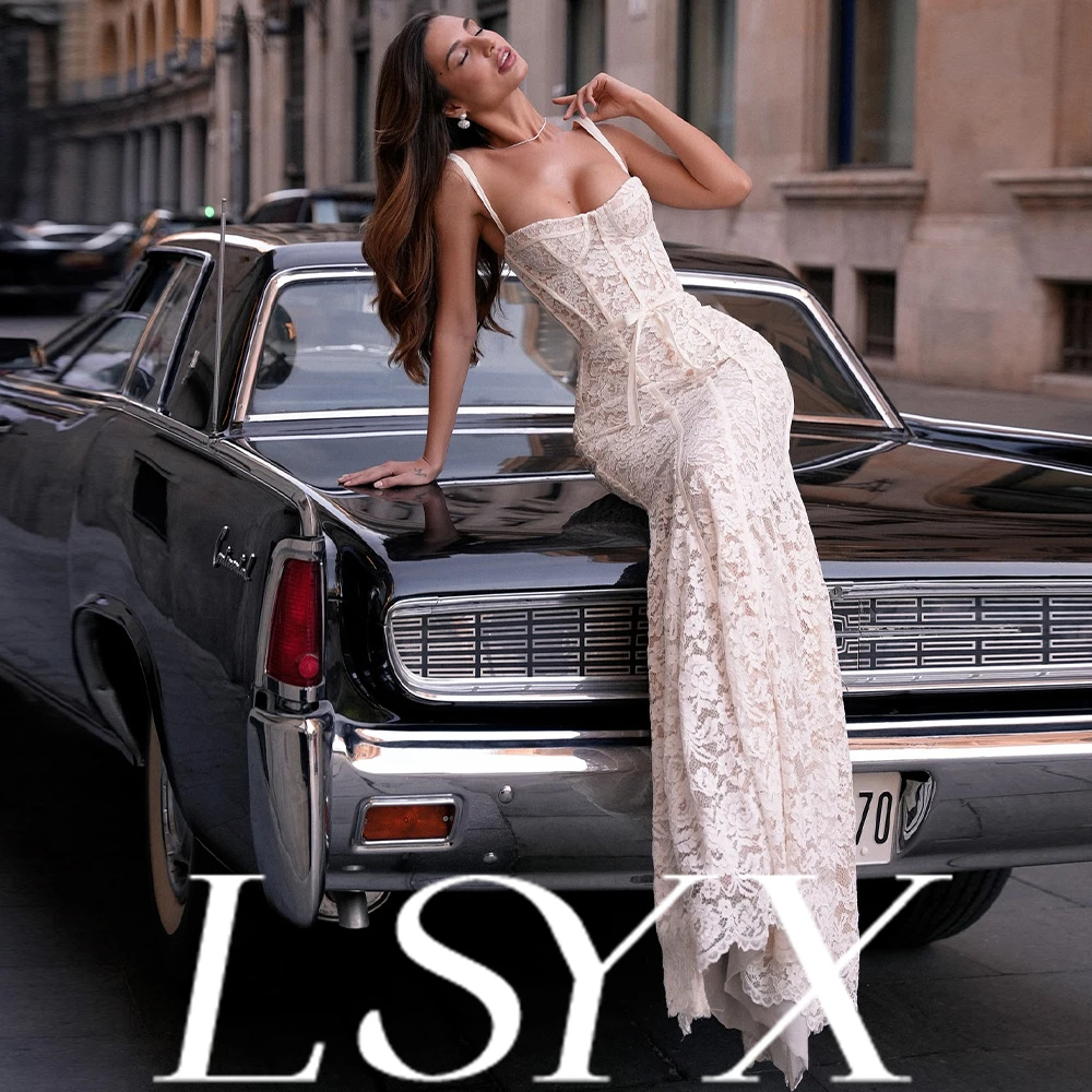 LSYX Customized Lace Mermaid Evening Dress Bridal Gown Elegant Design Timeless Silhouette Luxurious Fabric Romantic Style Unique