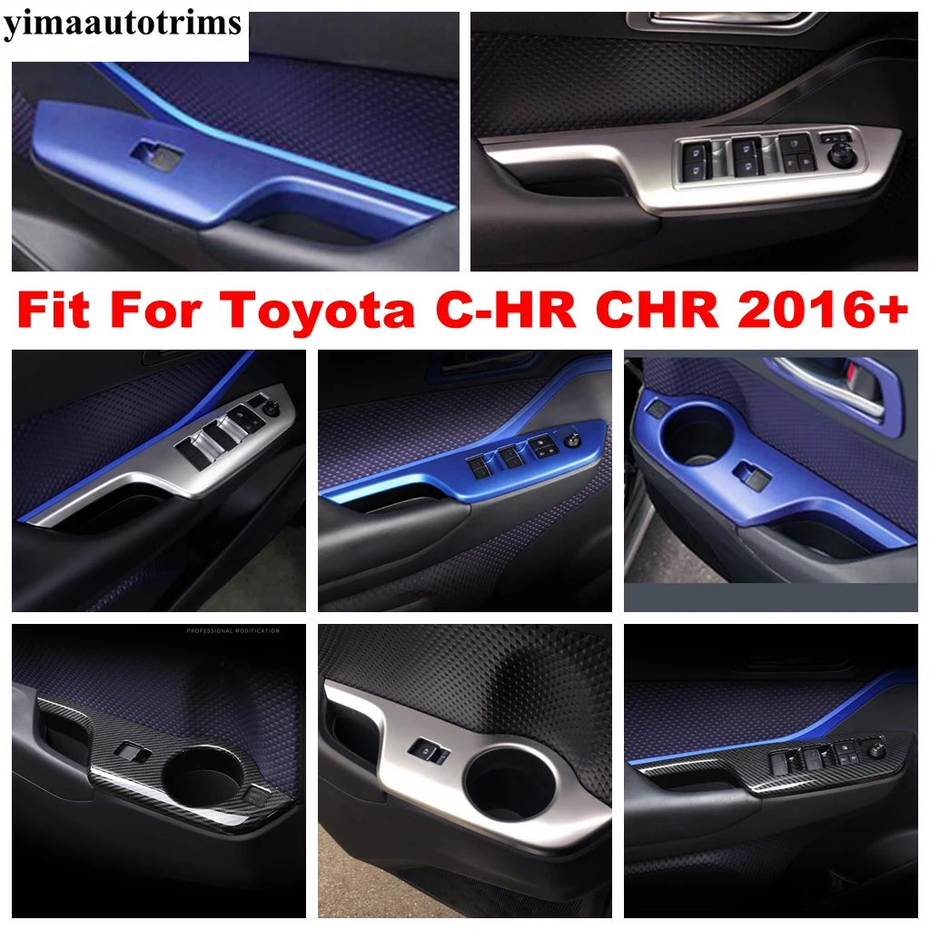 

Armrest Window Glass Lift Button Panel Switch Frame Decoration Cover Trim For Toyota C-HR CHR 2016 - 2022 Accessiories Interior