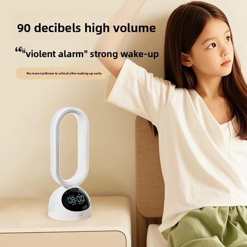 Loud Wake Up Light Alarm Clock, Voice Control Night Lamp, Sound Sensor Eye Care Sleep Bedside Decor for Students Adults Bedroom