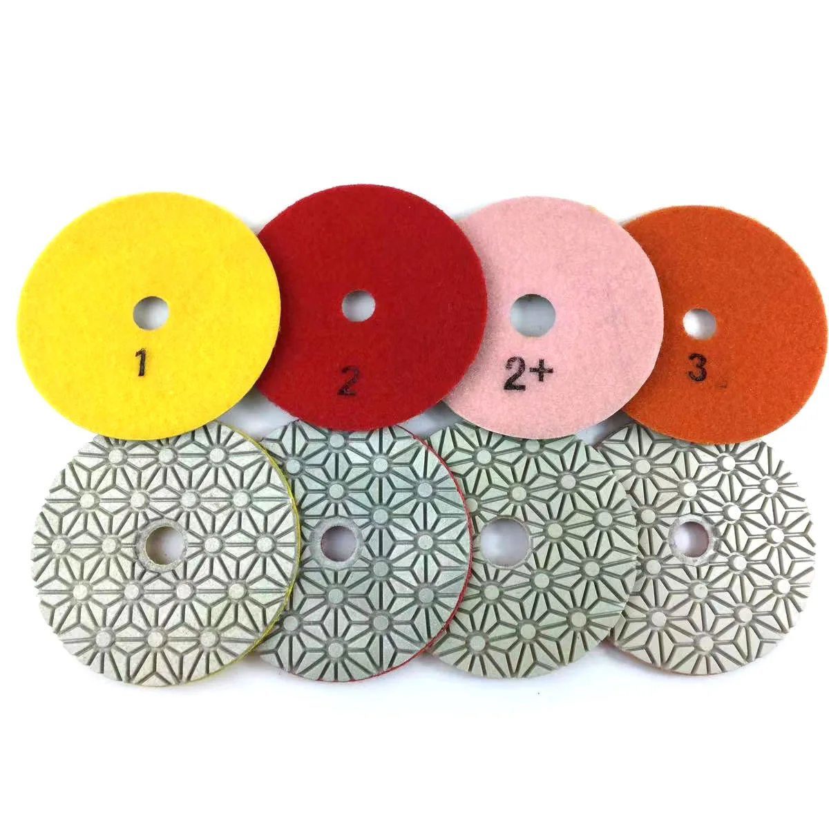 4 Inch 4 Step Polishing Pads Flexible Diamond For Marble Granite Ceramic Tile Concrete Free Shipping 4PCS