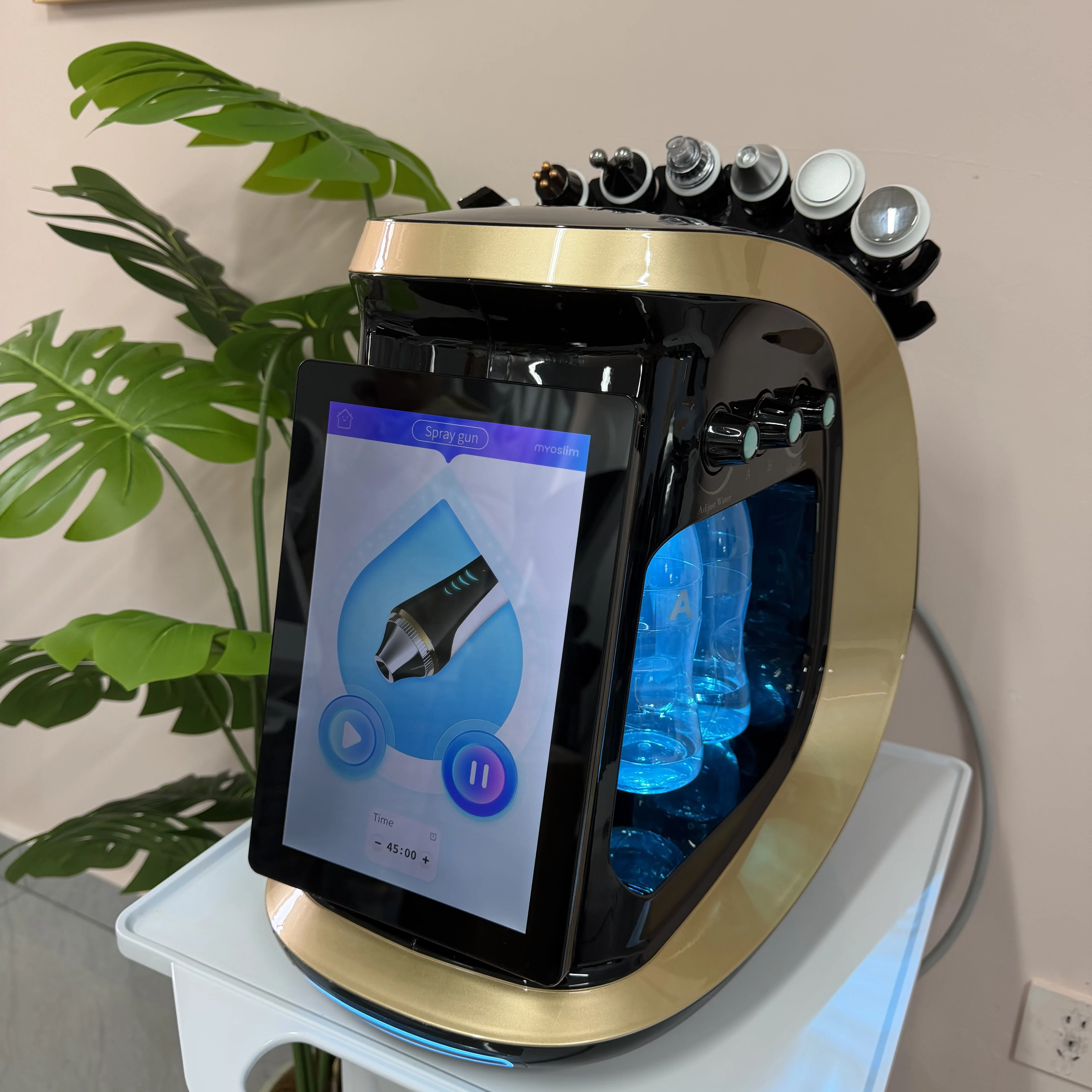 Nuovo acqua dermoabrasione ossigeno ghiaccio blu Smart Jet Aqua Peel piccola bolla dispositivo per la pulizia della pelle macchina per il viso