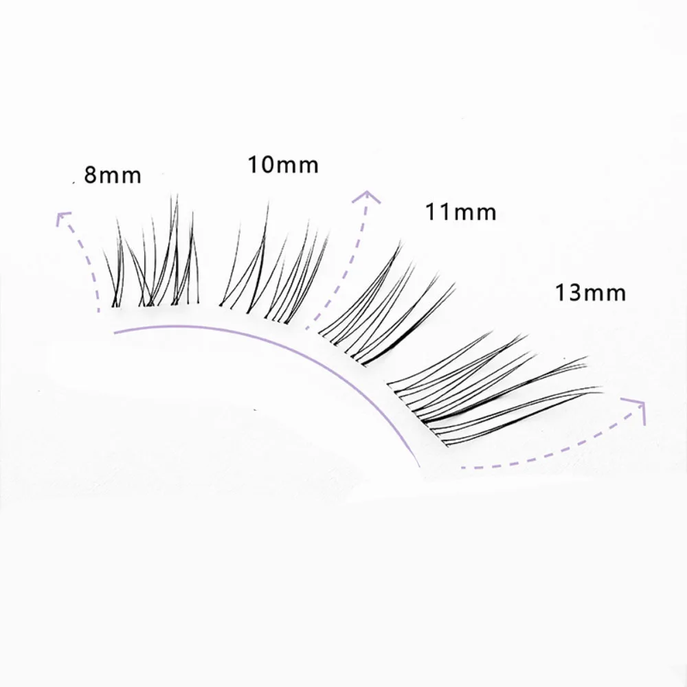 10 Rows Velvet Fog Fox False Eyelashes Natural Fairy Segmented Fake Eyelash Broken Feeling Lashes Makeup Accessories