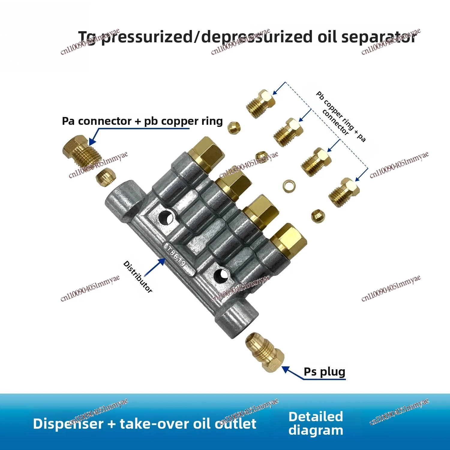TG type pressure/relief distributor, quantitative oil separator