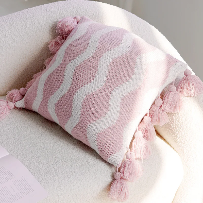 45x45CM Pink Cute Rabbit Throw Pillow Cover Cream Simple Stamping Waist Cushion Cover Decor Home Decorative Pillowcase