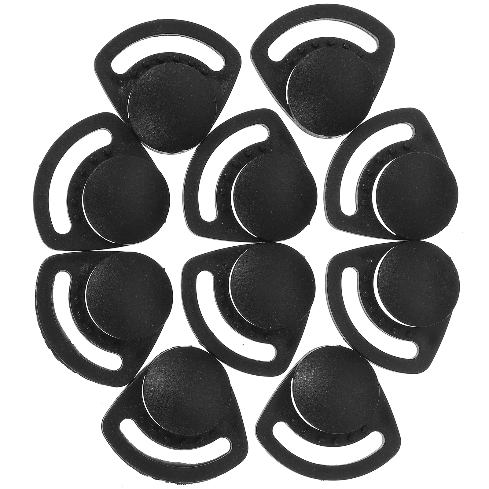 

10 Pcs Strap Safety Buckle Hard Hat Hardhat Accessory Clip Black Abs Chin