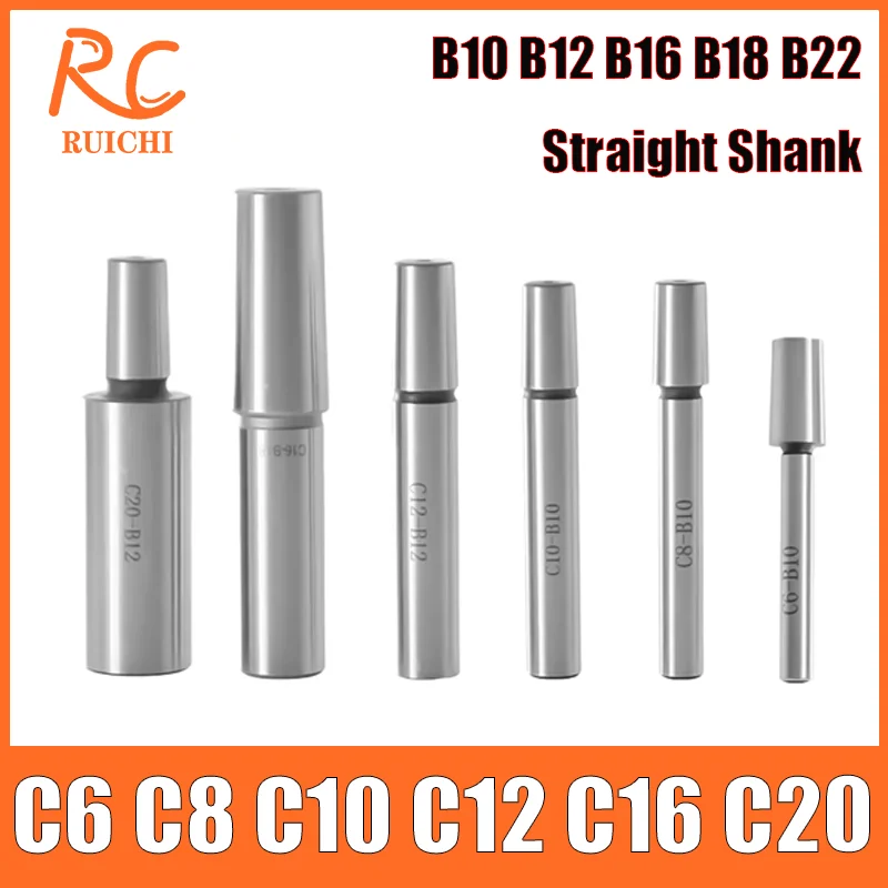 C6 C8 C10 C12 C16 C20 B10 B12 B16 B18 B22 Straight Shank Drill Chuck Connecting Rod Milling Machine Tie Rod Drill Chuck Adapter