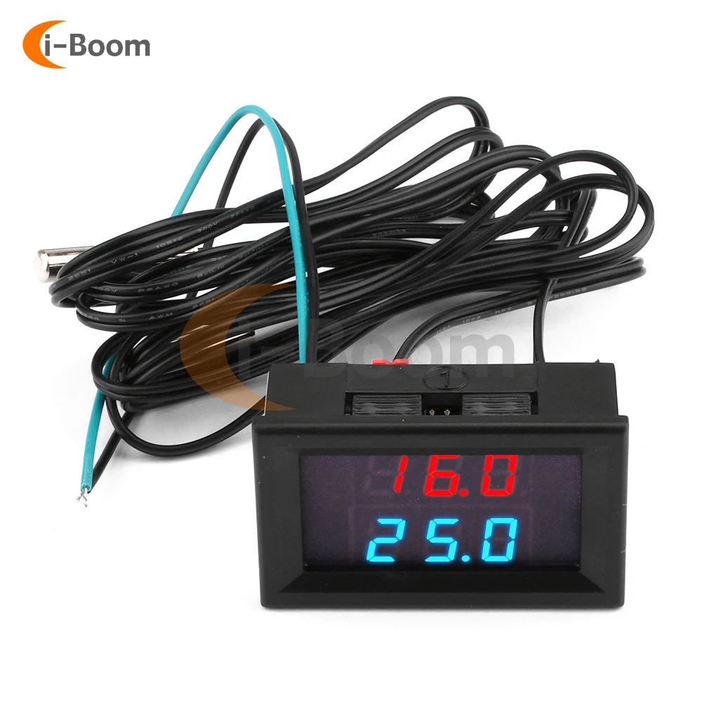 DC 4V~28V -55~120 ℃/-67~248℉ Electronic Thermometer High Precision LED Digital Display With NTC Waterproof Thermometer Sensor